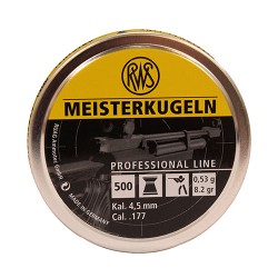 500 Plombs Meisterkugeln Calibre 4.5mm (.177) 8.2gr - RWS - 1